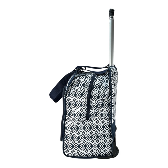 Thirty One Away We Go Roller Bag In Navy Perfect Pendant Carry On Initial K - Picture 4 of 11